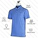 Urban Fox Men's Golf Shirts for Men | Short Sleeve Performance Polo Shirts for Men | Heather Dry Fit | Moisture Wicking | Blue Large