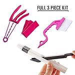 Window Blind Duster and Window Track Cleaning Brush Bundle | 3 Piece Venetian Blind Cleaner Kit with 2-in-1 Windowsill Dust Cleaner and Extra Removable Microfiber Sleeve Included