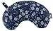 Bucky Minnie, Travel Neck Pillow, All Natural Millet Hull Filling, Removable Cover, Adjustable Filling - Woodcut Floral