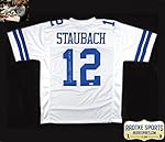 Roger Staubach Autographed/Signed Dallas Cowboys NFL White Custom Jersey with "HOF 85" Inscription