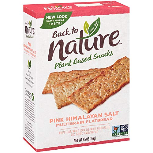 BACK TO NATURE CRACKERS, NON-GMO PINK HIMALAYAN MULTIGRAIN FLATBREAD, 5.5 OUNCE