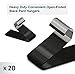 TESS Premium 20 Pack Slack Pant Hangers Trousers Jean Hangers, Heavy Duty, Anti-Rust Open Ended Pants Easy Slide Pants Organizers, Non-Slip Chrome and Black Friction