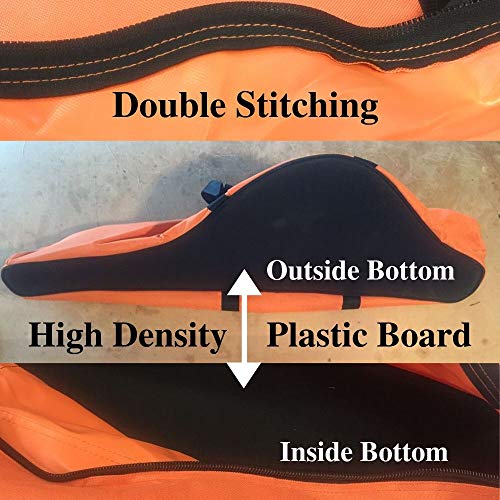 Cataumet Chainsaw Sharpener Kit and Chainsaw Carrying Case Bag Includes 3 Round Files Sizes 5/32" 3/16" 7/32" 3 Guide Handles Stump Vise Felling Wedge Flat File Depth Gauge Multi Wrench Tool Bag