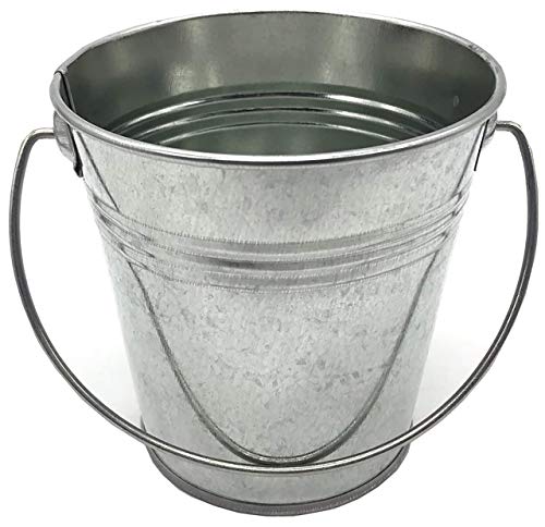 Italia 6-Pack Metal Bucket 1.5 Quart Color Galvanize Size 5.6 x 6" 6-Pack