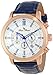 Lucien Piccard Men's 12011-RG-023S Monte Viso White Textured Dial Watch with Blue Leather Band
