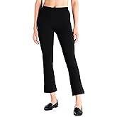 Yogipace,Belt Loops,Women's Petite/Regular/Tall Flare Cropped Yoga Dress Pants Capris Stretchy Work Ankle Pant