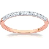 1/10 - 1 1/2 CTTW Lab Grown Diamond Ring | 10K White, Yellow or Rose Gold | Versatile Womens Wedding Band, Promise &amp; Anniversary Ring | Certified GH Color VS SI Clarity Diamond