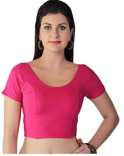cotton stretchable saree blouse for women