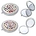 ALICE 12 Sets Silvery Hollow Design Purse Mirrors, Double-Sided Mirrors, Wholesale Price