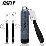 DOFLY Portable Power Bank External Battery Pocket Charger Key Chain Charger iPhone ipad Samsung Smart Phone (Black)