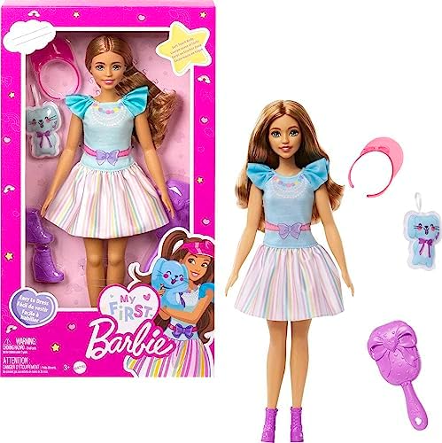 Barbie ​ Doll for Preschoolers, Brunette, My First Teresa Doll