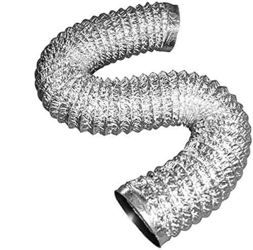 Cosmo 6 Inch 6 Foot Aluminum Flex Air Duct, Without Clamps, Ventilation ...
