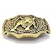 LAXPICOL American Big Heavy Duty Letter K Leaf Belt Buckle For Men Silver Tone