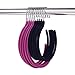 Crystallove 2pcs Non-Slip Velvet Scarf Organizer Hat Hanger (Black)