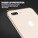 RANVOO iPhone 8 Plus Bumper Case, iPhone 7 Plus Bumper Case, Premium Bumper Case Flexible Protective Aluminum TPU Hybrid Bumper Frame [Support Wireless Charging], Matte Gold [Armor]