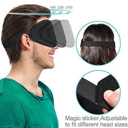 Unimi 100% Light Blocking Sleep Mask for Women & Men, Larger and Deeper 3D Contoured Eye Mask for Sleeping, Breathable and Super Soft Eye Cover, Ideal for Travel, Shift Work, Naps Black