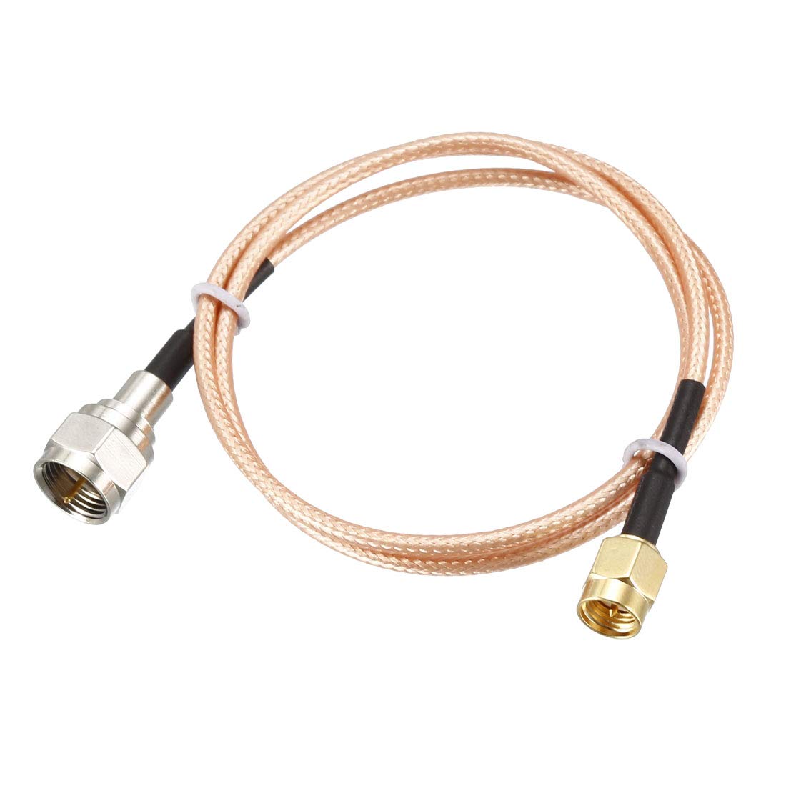 sourcing map SMA Male to F Type Male RF Coaxial Coax Cable 1.64-feet for Tracking Generator to Equipment