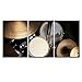 wall26 Canvas Print Wall Art Set Aerial View of Bronze & Black Drum Set Music Instruments Photography Realism Modern Scenic Relax/Calm Cool for Living Room, Bedroom, Office - 16