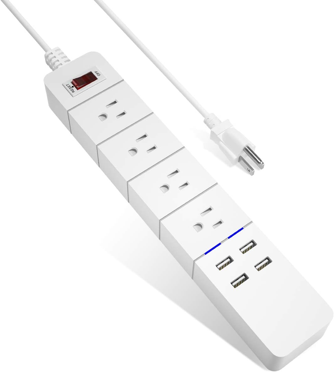 Power Strip with USB, Duvik Surge Protector, 4 Outlet & 5.5Ft Heavy Duty Long Cord, for Home, Office & Nightstand Charging Station- Black: Home Audio & Theater