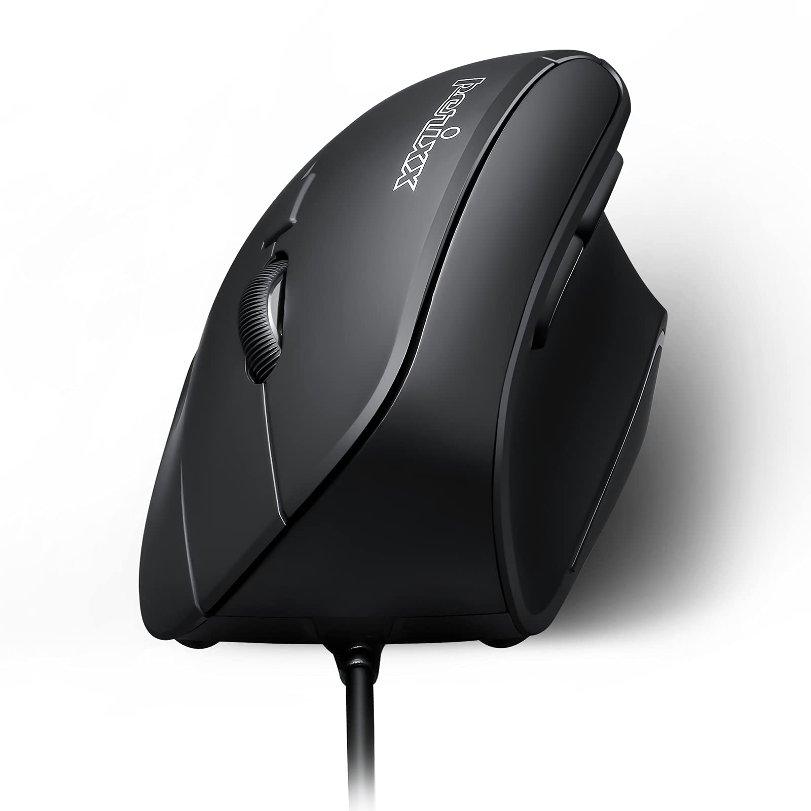 Perixx PERIMICE-515II Wired Ergonomic Vertical Mouse - 1000/1600 DPI - Right Handed Natural Ergonomic Vertical Design