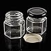 STARSIDE 30 pack 1.5 oz 50ml Mini Clear Glass Jam Jars for Jam, Honey,candies，Baby Foods, DIY Magnetic Spice Jars（Comes with black lids）