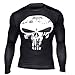 Men's Cycling Running Skull and Skeleton Compression Shirt Training shirt football shirt