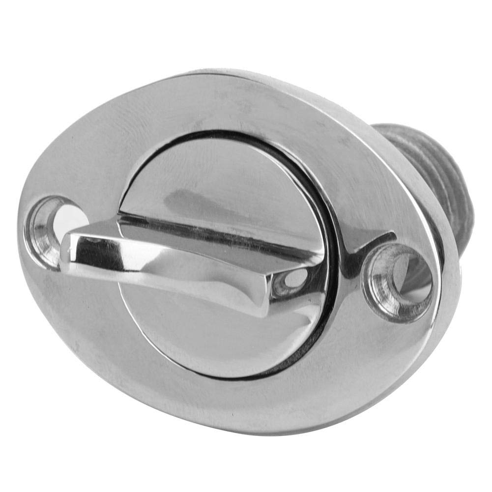 Marine Boat Garboard Drain Plug 316 Stainless Steel Oval Shaped Drain Plug Bung for Yacht Transom Dinghy Hull Water Drainage 1in