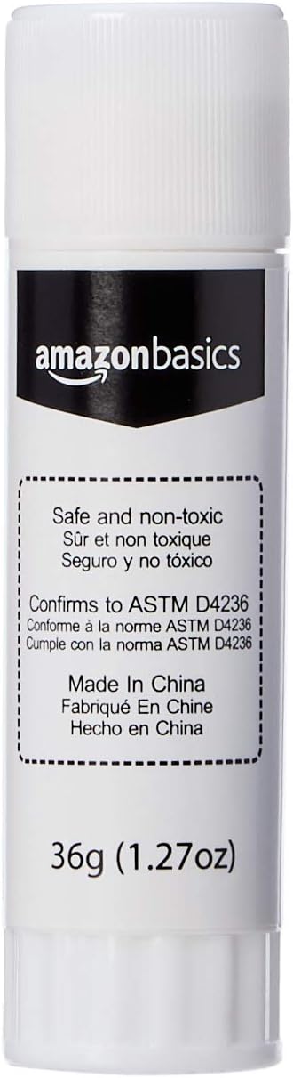 Basics Large Permanent Nontoxic Bulk Glue Sticks, Washable, 1.27 oz. Stick, 12-Pack : Office Products