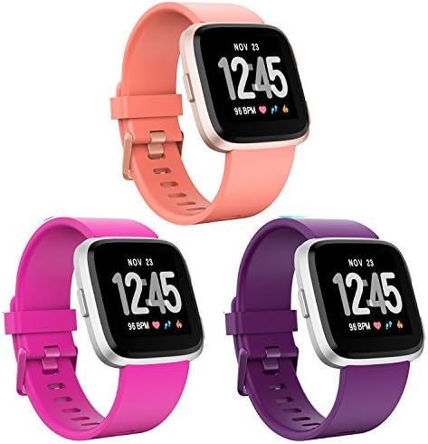 Jiamus For Fitbit Versa Strap, Silicone Fitbit Versa Bands Versa Strap Replacement