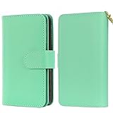 iPhone 5s Case,iPhone SE Case,iPhone 5 Case,by Ailun,Two-in-One PU Leather Wallet Case,Magnetic Detachable TPU Back Cover&Multiple Card Slots Cash Compartment,Wrist Strap[Mint Green]