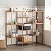 Finnhomy Natural Bamboo Shelf Plant Stand Display Wood Customizable Utility Shelf Bathroom Shelf 9-Tier Multifunctional Storage Rack Shelving Unitthumb 2