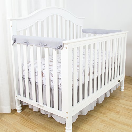 TILLYOU 2Pack Padded Baby Crib Rail Cover Protector Safe Teething