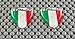 Italy (Italia) Mini Flag 3D Domed Decal Sticker (2pcs)