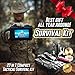 Outdoor Tactical Survival Kit - 23 Tools - Knife, Flashlight, Paracord Bracelet, Emergency first aid Blanket - Includes Gear for Camping, Fishing, Hiking for Family on Wilderness Adventures