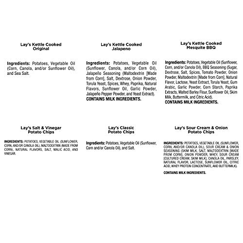 Lay's and Lay's Kettle Cooked Potato Chips Variety Pack, (40 Count