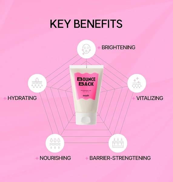OOAH SEOUL BOUNCE BACK BRIGHTENING RICE FACE MASK | KOREAN SKINCARE FOR RADIANCE & ELASTICITY | HYDRATING & FIRMING WITH NIACINAMIDE & GLUTATHIONE | 120ML 4.05FL.OZ