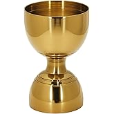 1Pc Premium Bell Jigger for Bartending, Cocktail Jigger 2 OZ 1 OZ with Measurements Inside, Premium 304 Stainless Steel Shot Measure Double Jigger Bar (Gold, 1 Pack)