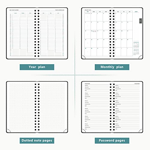 Pocket 2023 Planner by BEZEND, Small Calendar for Purse 3.5" x 6
