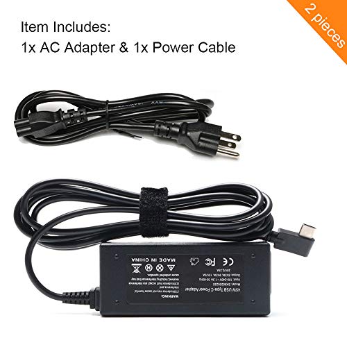 45W USB Type C Charger PD Adapter Power Replacement for HP Spectre x360 13 HP Pavillion X2 TPN-CA01 N8N14AA#ABL; Acer Travelmate B1 Lenovo Yoga 720 910 ThinkPad X1 Yoga5 Pro Power Supply Cord - Thumbnail 4