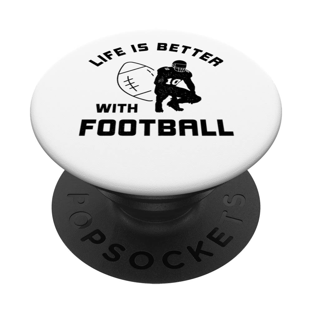 Life is better with American Football Vintage Gameday Design PopSockets Swappable PopGrip