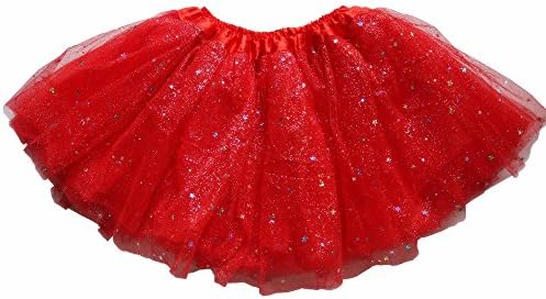 Lovelyprincess 4 Layers Baby¡¯ Sparkle Halloween Ballet Tutu Skirt Red Color For 0-2T
