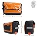 Ibera Bike Trunk Bag - PakRak Clip-On Quick-Release Waterproof Bicycle Commuter Bag (Orange)