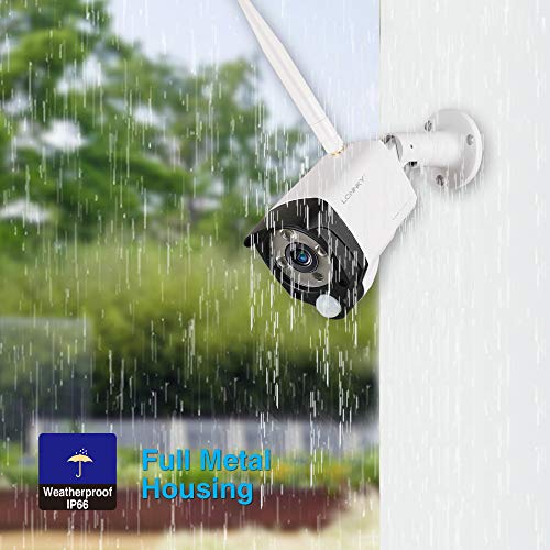 [All-in-One] 1080P Home Security Camera System Wireless with 7" Monitor WiFi Surveillance NVR Kits,LONNKY 4CH NVR Kit with 1PCS 2.0MP 2-Way Audio Camera & PIR Sensor,P2P,Easy Remote View,Free APP
