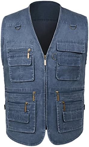 Alipolo Zitty Sport Vest Mens Summer Cotton Leisure Outdoor Plus Size Fish Vest