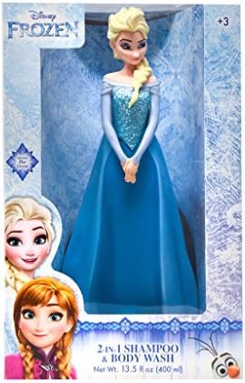 Blumen 2-in-1 Disney Frozen Shampoo and Body Wash - Frozen Toy and Figurine, Ocean Beauty Aroma, 13.5 ounces (Elsa)