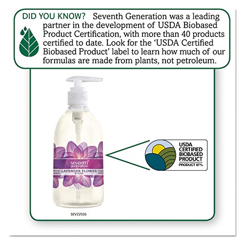 Seventh Generation Hand Wash, Lavender, 12 Ounce