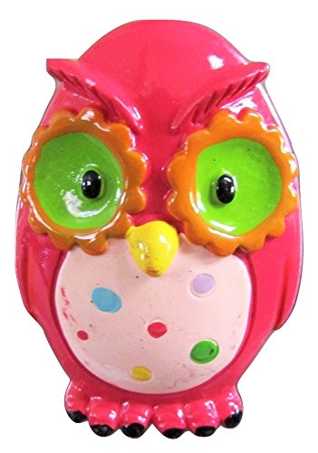 3" Colorful Owl Fridge Clip Magnet Locker Office (Pink)