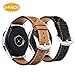 Galaxy Watch 46mm Bands, Galaxy Watch 3 45mm Band with Quick Release Pins, 2 Pack Comfortable and Durable Genuine Leather Straps Compatible with Samsung Smartwatch Brown and Black