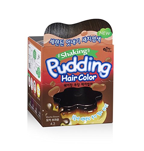 EZN Pudding Hair Dye Mocha Brown Hair Color #4.3 Hair Dye DIY Kit Included Korean Beauty