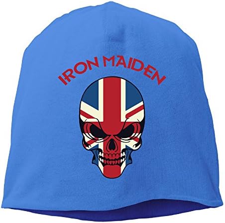 Unisex Iron Maiden Skull UK Daily Beanie Cap RoyalBlue